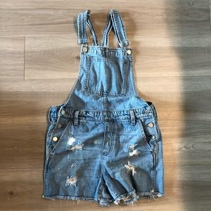 Madewell Denim Short Overalls
